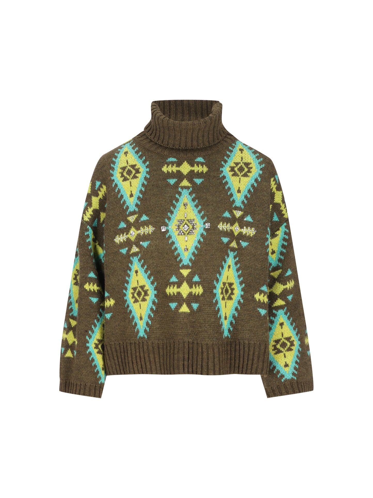  22600-99 ARMY/TURCHESE COLOUR MARKET 