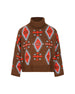 Maglia realizzata in misto acrilico. 22600-99 CHOCOLATE/RED COLOUR MARKET 
