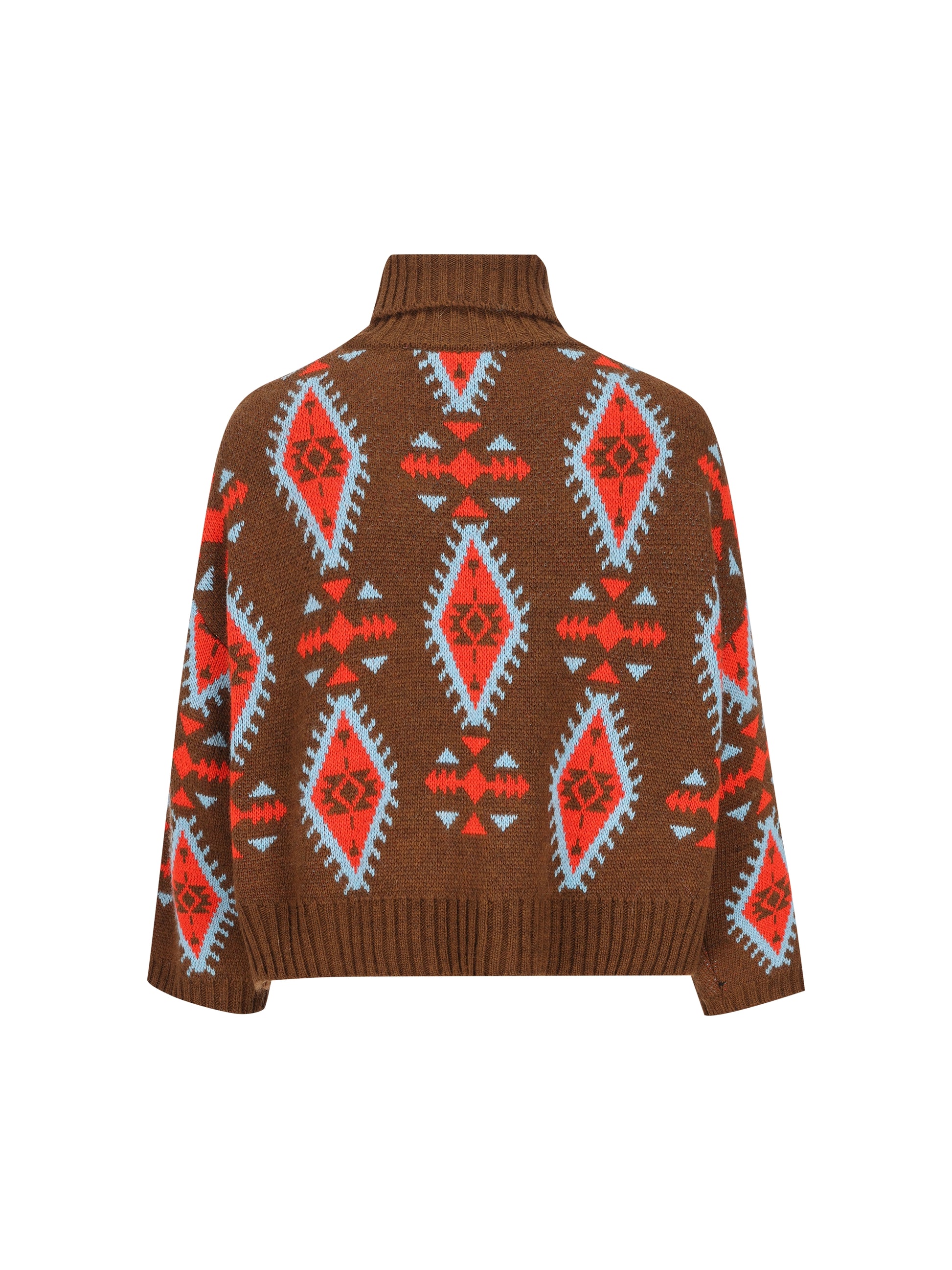 Maglia realizzata in misto acrilico. 22600-99 CHOCOLATE/RED COLOUR MARKET 