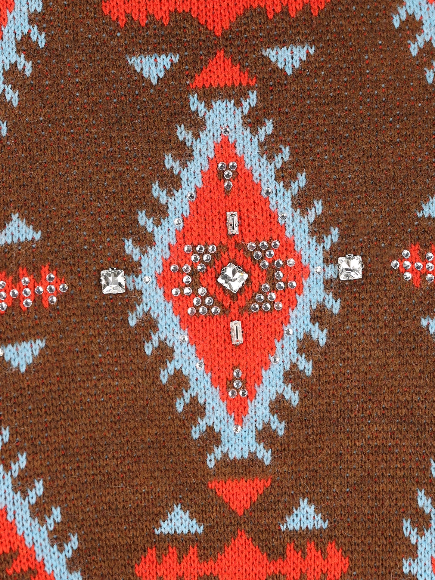 Maglia realizzata in misto acrilico. 22600-99 CHOCOLATE/RED COLOUR MARKET 