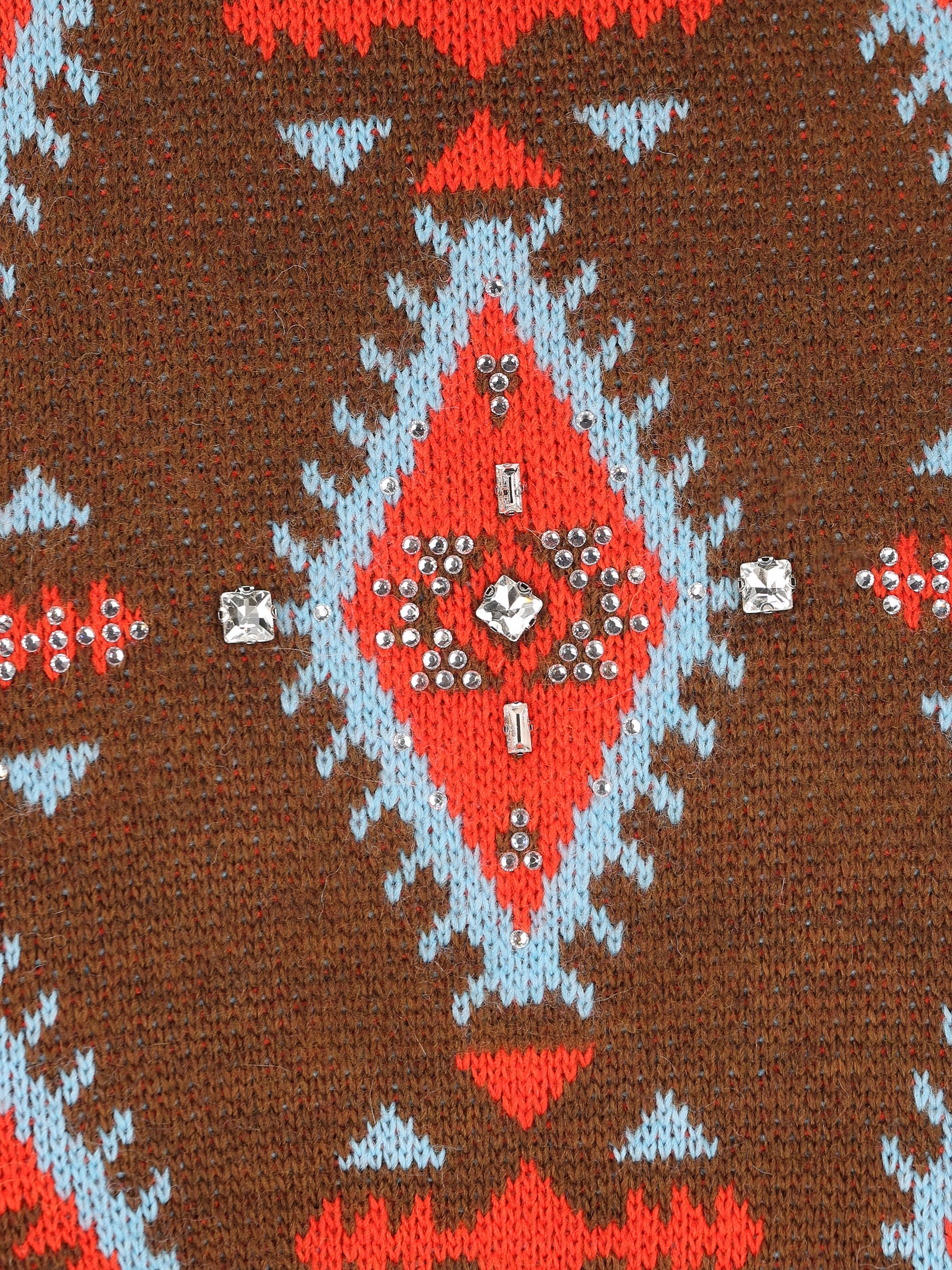 Maglia realizzata in misto acrilico. 22600-99 CHOCOLATE/RED COLOUR MARKET 