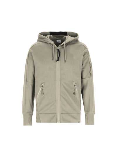 Felpa uomo C.P. Company Diagonal Raised Fleece Lens Hooded Zip 21CMSS716A 005086W356 C.P COMPANY 
