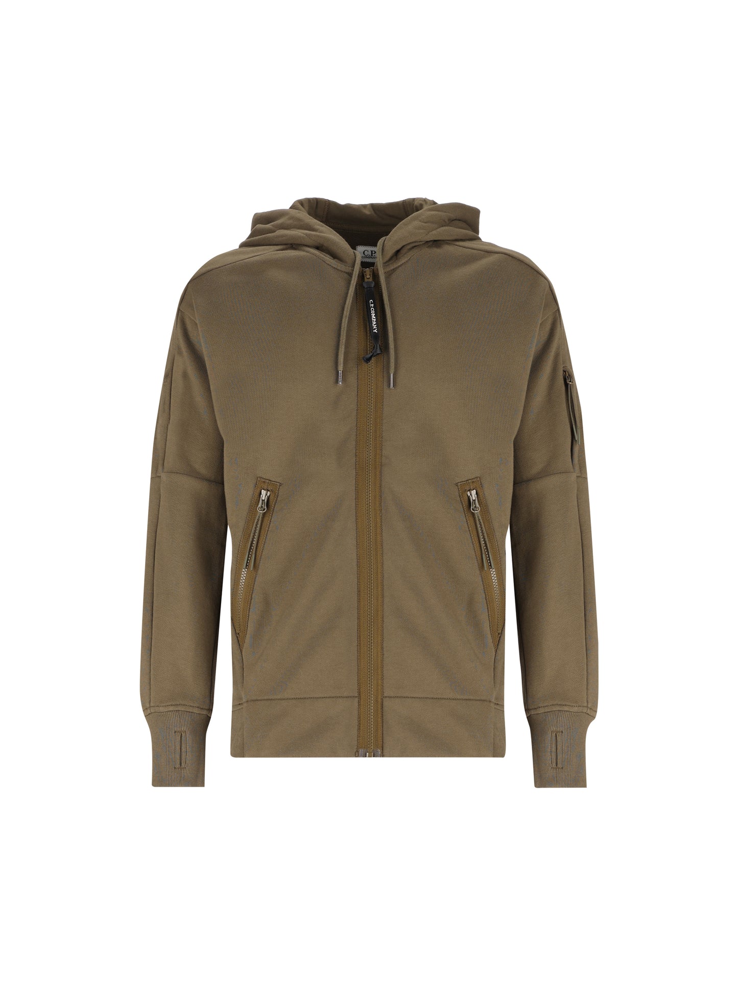 Felpa uomo C.P. Company Diagonal Raised Fleece Lens Hooded Zip 21CMSS716A 005086W683 C.P COMPANY 