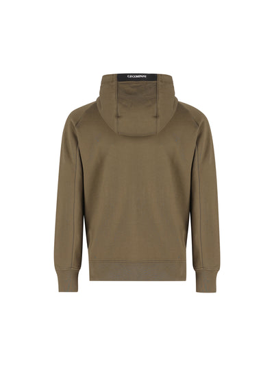 Felpa uomo C.P. Company Diagonal Raised Fleece Lens Hooded Zip 21CMSS716A 005086W683 C.P COMPANY 