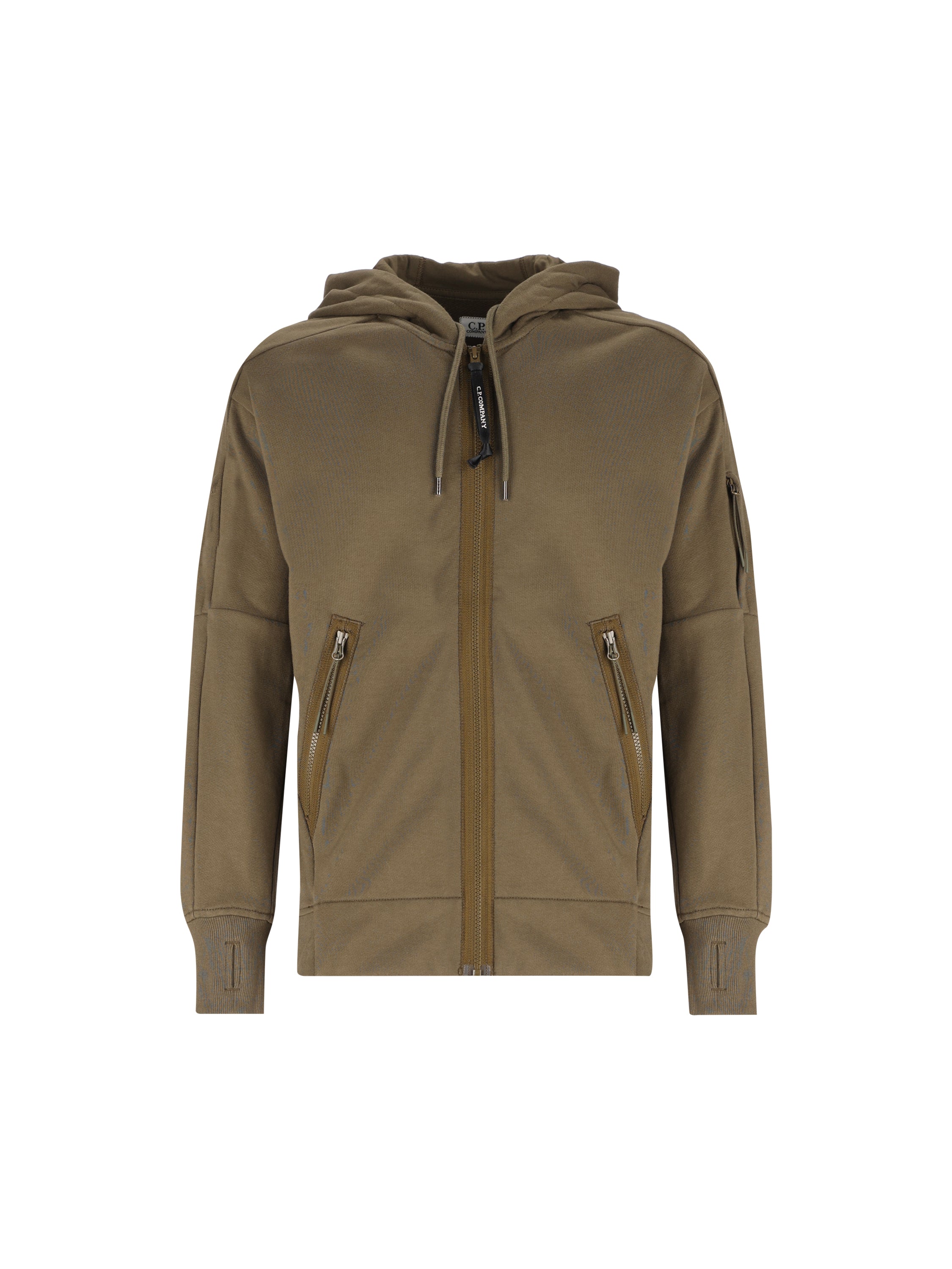 Felpa uomo C.P. Company Diagonal Raised Fleece Lens Hooded Zip 21CMSS716A 005086W683 C.P COMPANY 