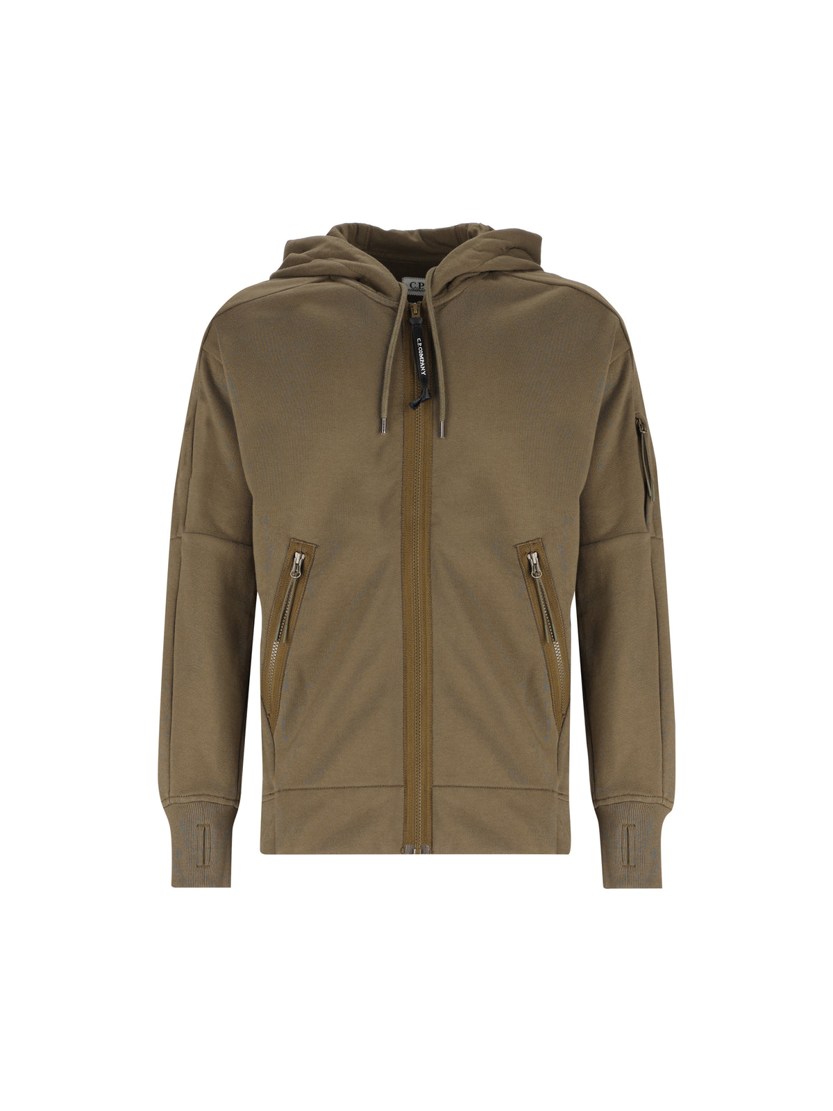 Felpa uomo C.P. Company Diagonal Raised Fleece Lens Hooded Zip 21CMSS716A 005086W683 C.P COMPANY 