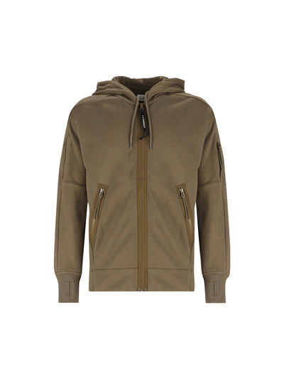 Felpa uomo C.P. Company Diagonal Raised Fleece Lens Hooded Zip 21CMSS716A 005086W683 C.P COMPANY 
