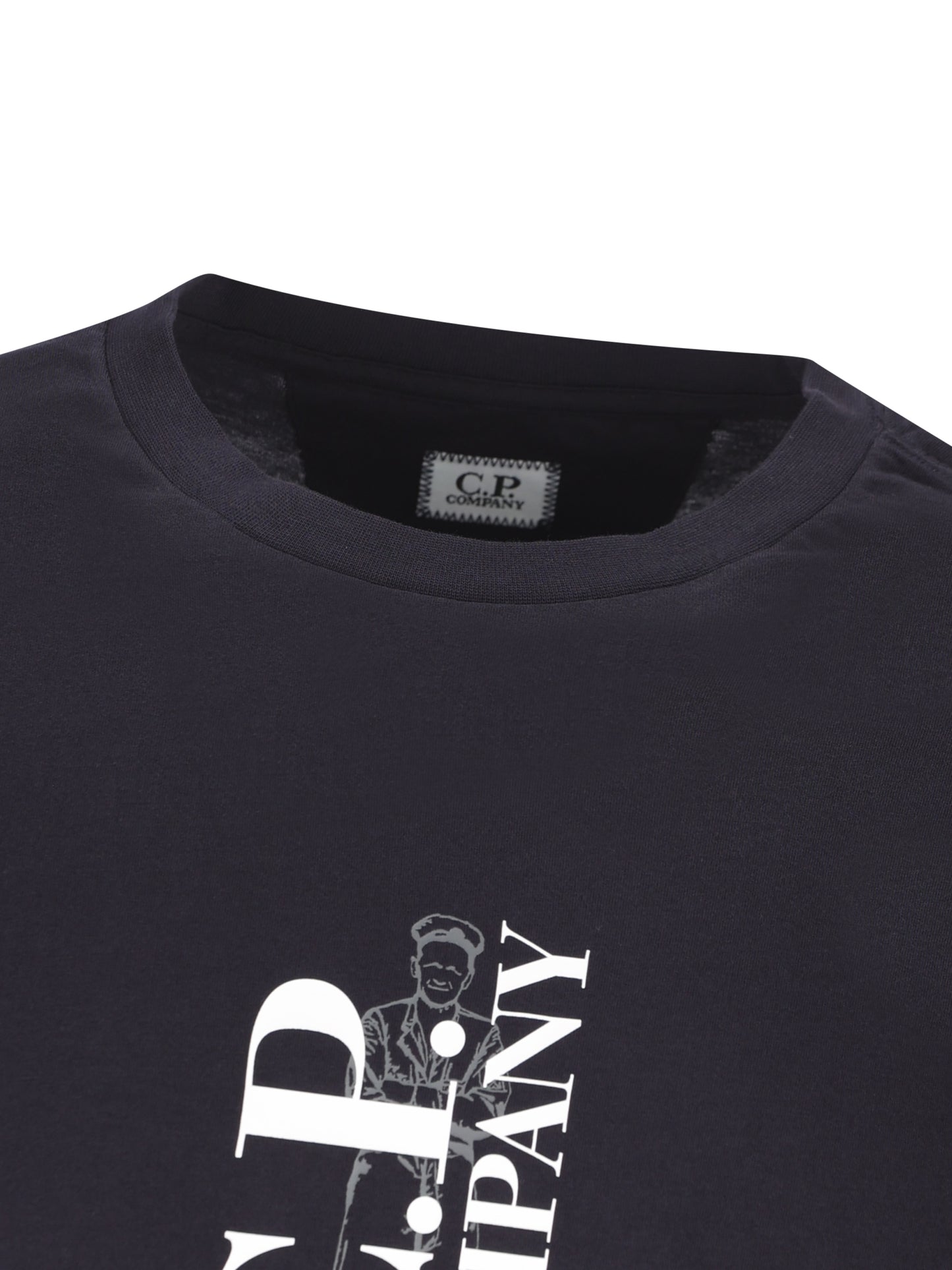 T-Shirt uomo C.P. Company 30/1 Jersey Vertical Logo 21CMTS134A 005100W888 C.P COMPANY 