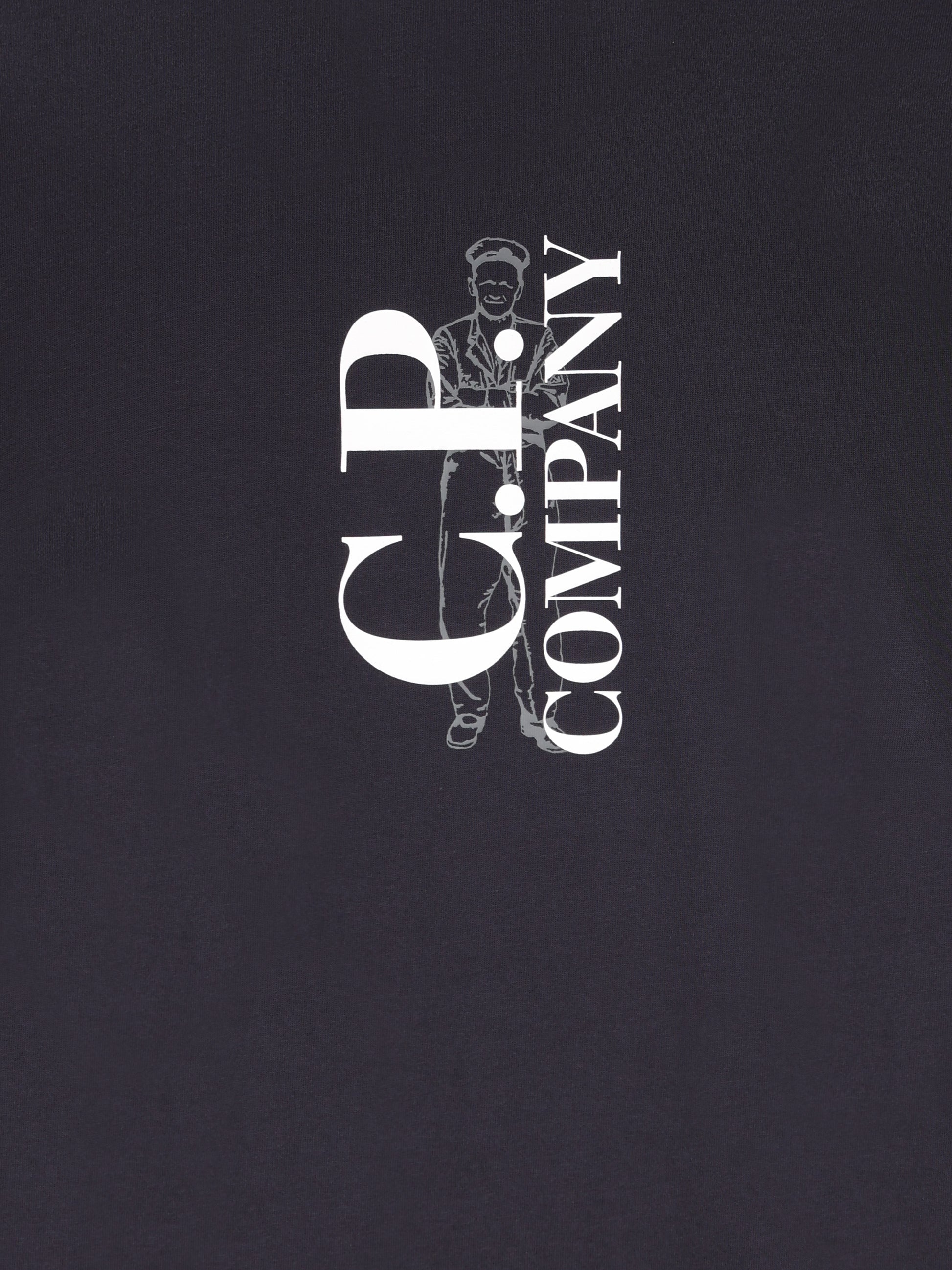 T-Shirt uomo C.P. Company 30/1 Jersey Vertical Logo 21CMTS134A 005100W888 C.P COMPANY 