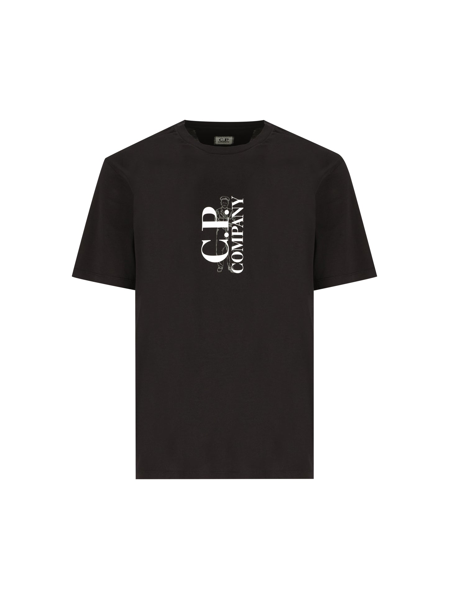 T-Shirt uomo C.P. Company 30/1 Jersey Vertical Logo 21CMTS134A 005100W999 C.P COMPANY 