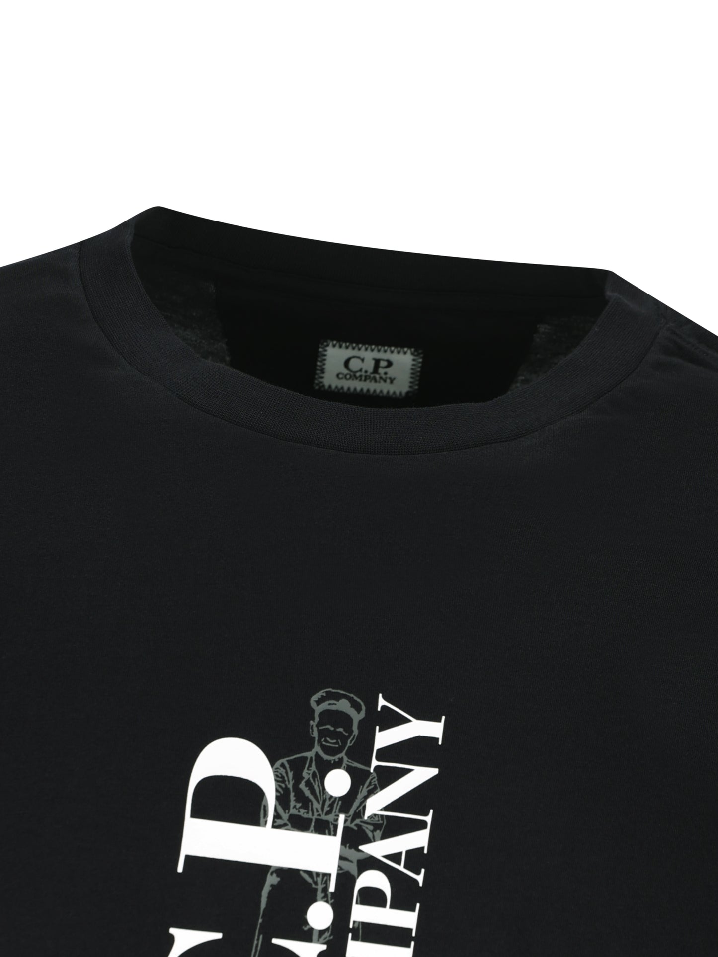 T-Shirt uomo C.P. Company 30/1 Jersey Vertical Logo 21CMTS134A 005100W999 C.P COMPANY 
