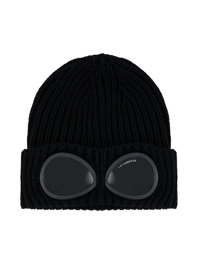 Extrafine Merino Wool Goggle Beanie Nero RFCMAC742A 005509A999 C.P COMPANY 