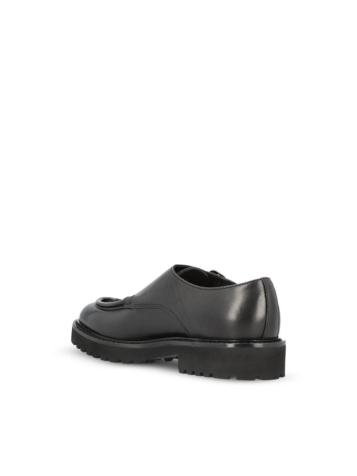 Scarpa doppia fibbia in pelle nera DU2738PHILUF159NN00  DOUCAL'S 