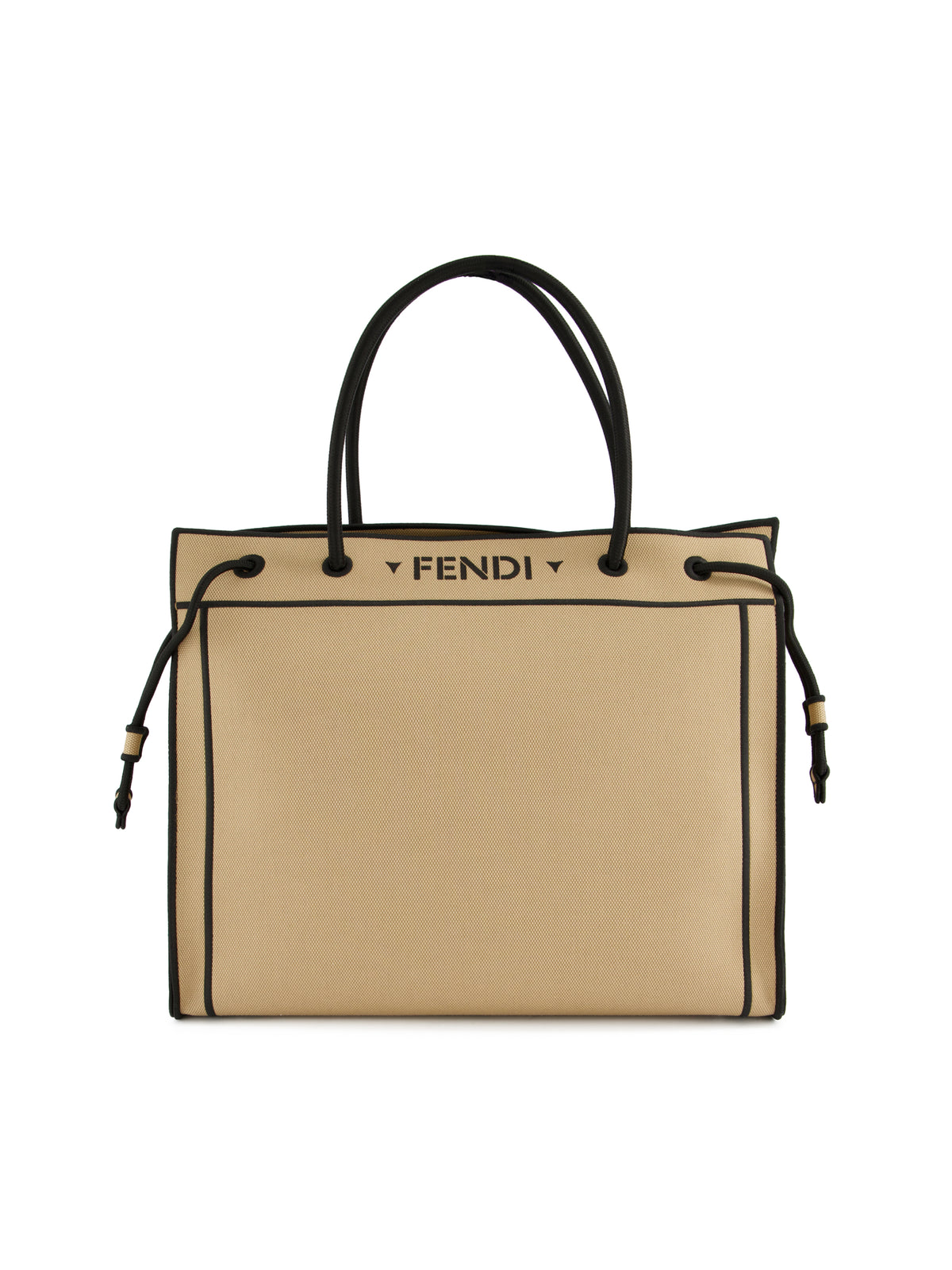 Borsa shopper in tela beige ricamata 8BH379 B20YF0JGH FENDI 