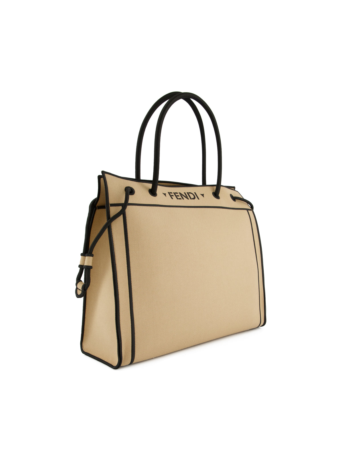 Borsa shopper in tela beige ricamata 8BH379 B20YF0JGH FENDI 