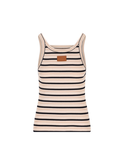 Top in maglia di cotone a righe. FS7966 AW88F1X32 FENDI 