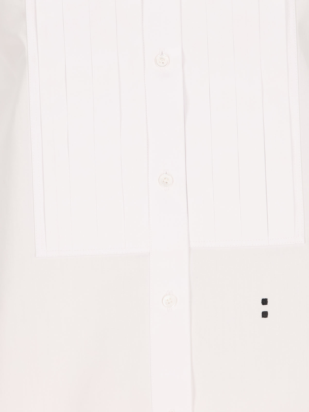 Camicia in Popeline di Cotone con Plastron Plissé FS8391 AMVLF0QA0 FENDI 