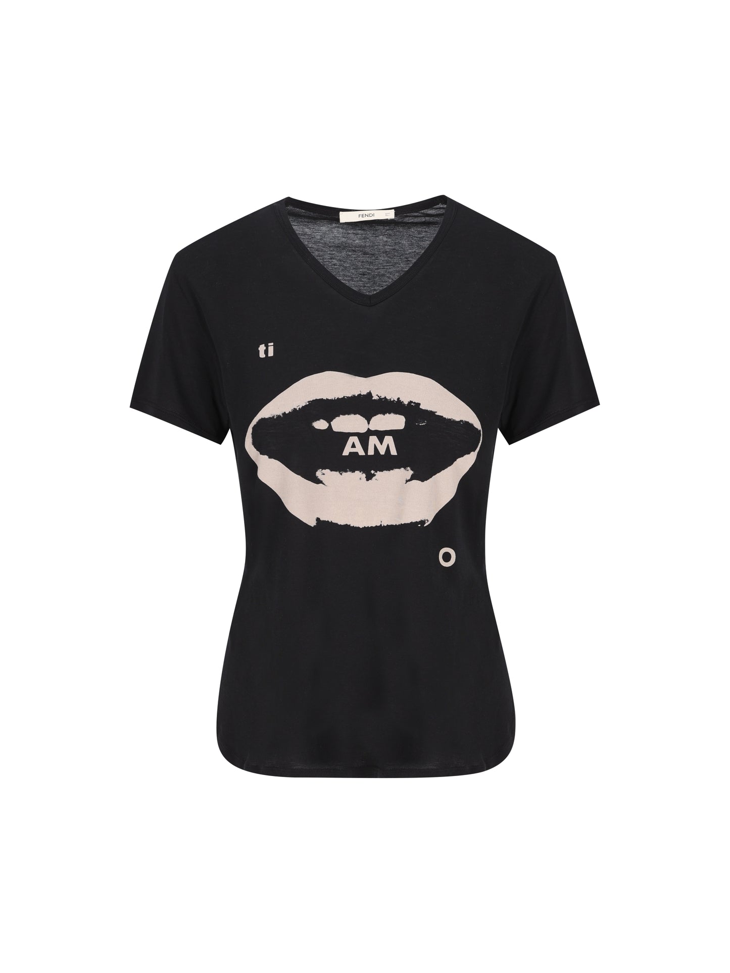 T-Shirt in Jersey di Cotone Organico con Stampa "Ti Amo" FS9805 AV06F0QA1 FENDI 