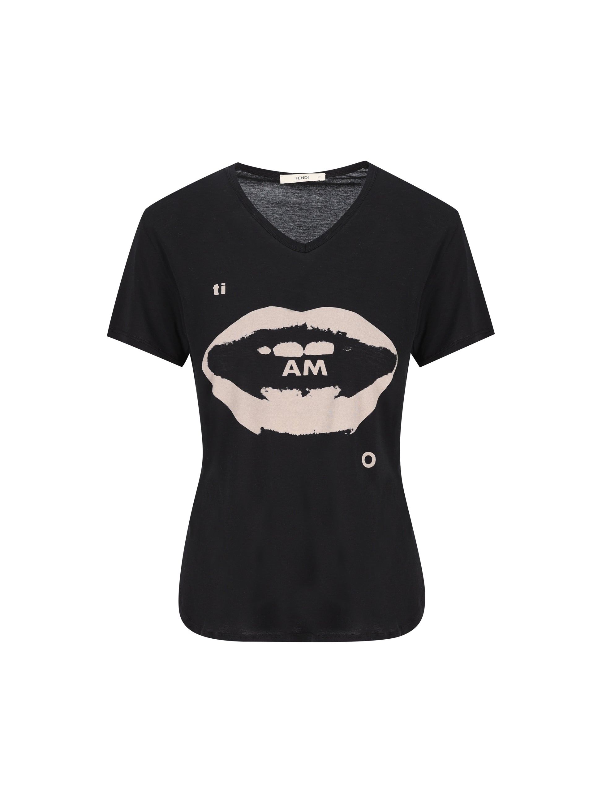 T-Shirt in Jersey di Cotone Organico con Stampa "Ti Amo" FS9805 AV06F0QA1 FENDI 