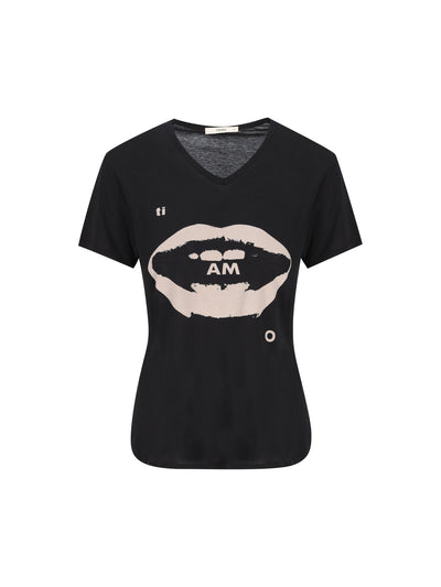T-Shirt in Jersey di Cotone Organico con Stampa "Ti Amo" FS9805 AV06F0QA1 FENDI 