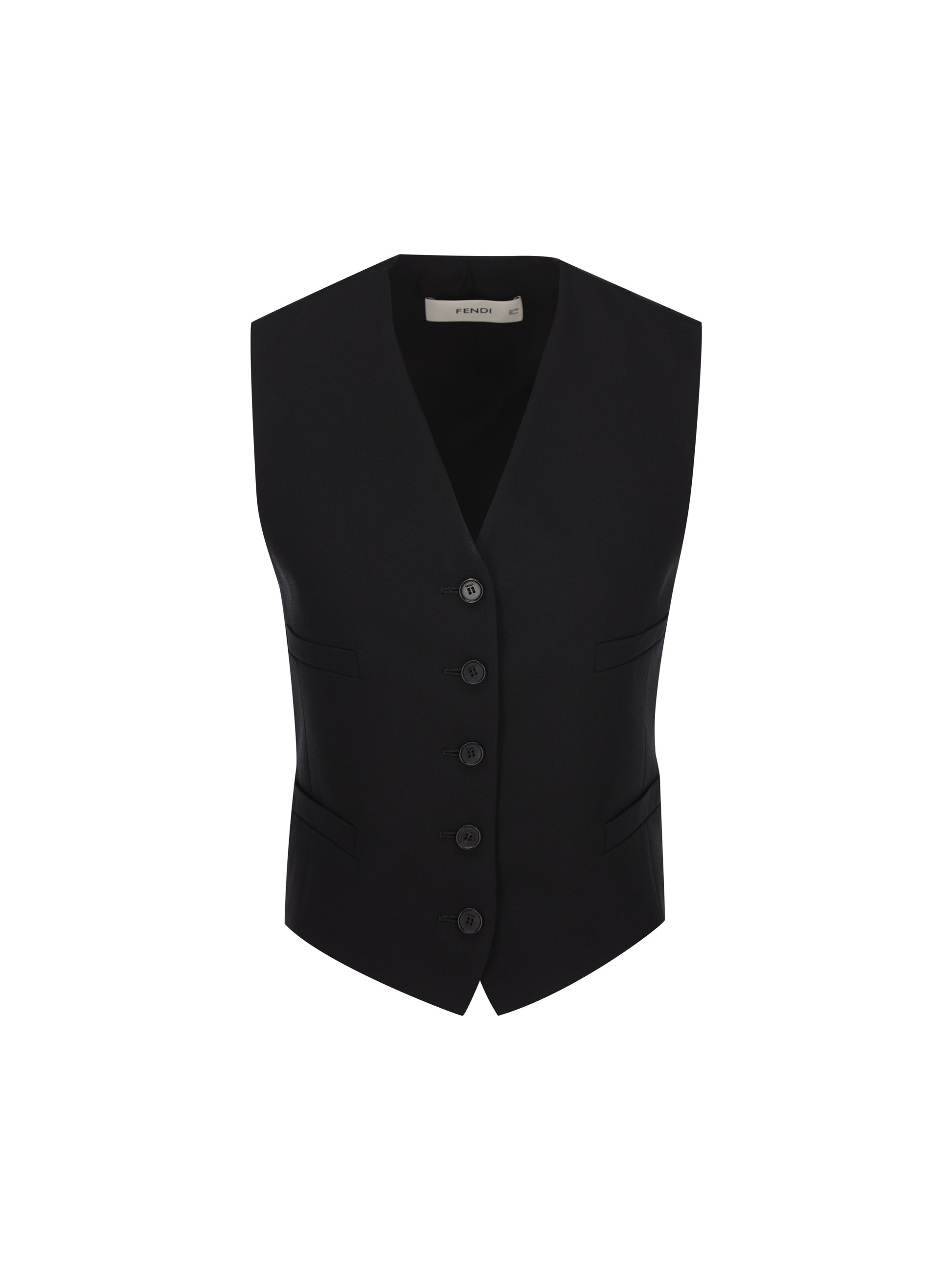 Gilet realizzato in seta e cotone. FT6005 B1H2F0QA1 FENDI 