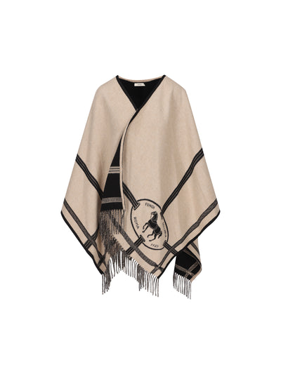Poncho dal volume ampio ed avvolgente con motivo Selleria. FXX040 B1VVF1Y7Q FENDI 