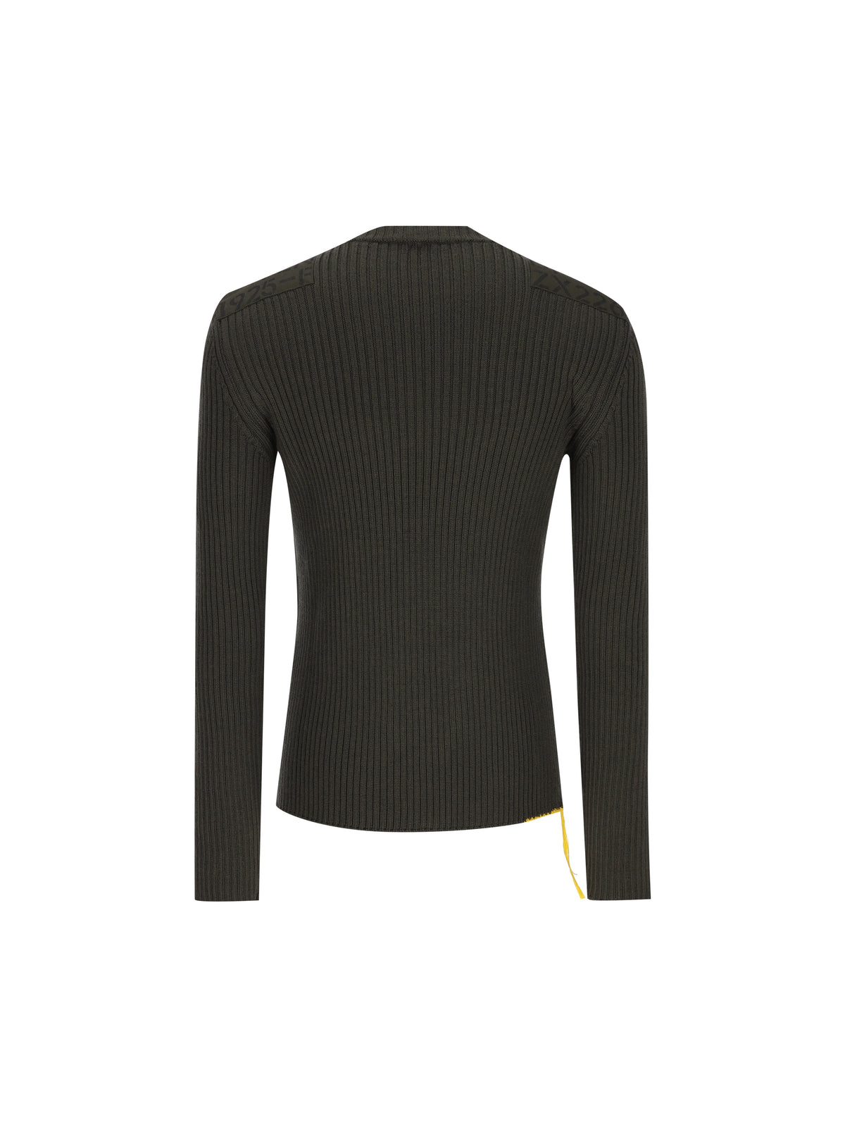 Maglia in lana verde a coste FZX226 B1Q1F0QQ4 FENDI 