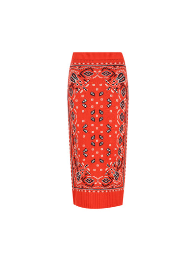 Gonna Soho Split in Maglia Jacquard Paisley F26MM1607 13 GIADA BENINCASA 