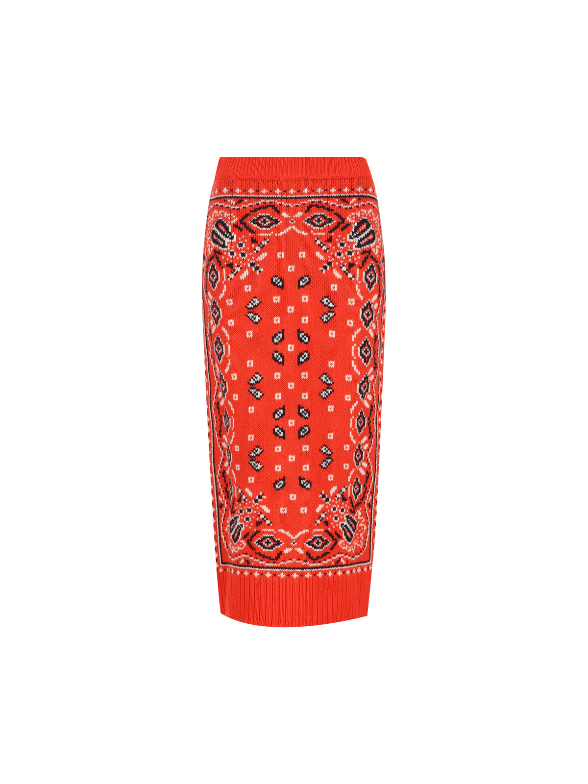 Gonna Soho Split in Maglia Jacquard Paisley F26MM1607 13 GIADA BENINCASA 