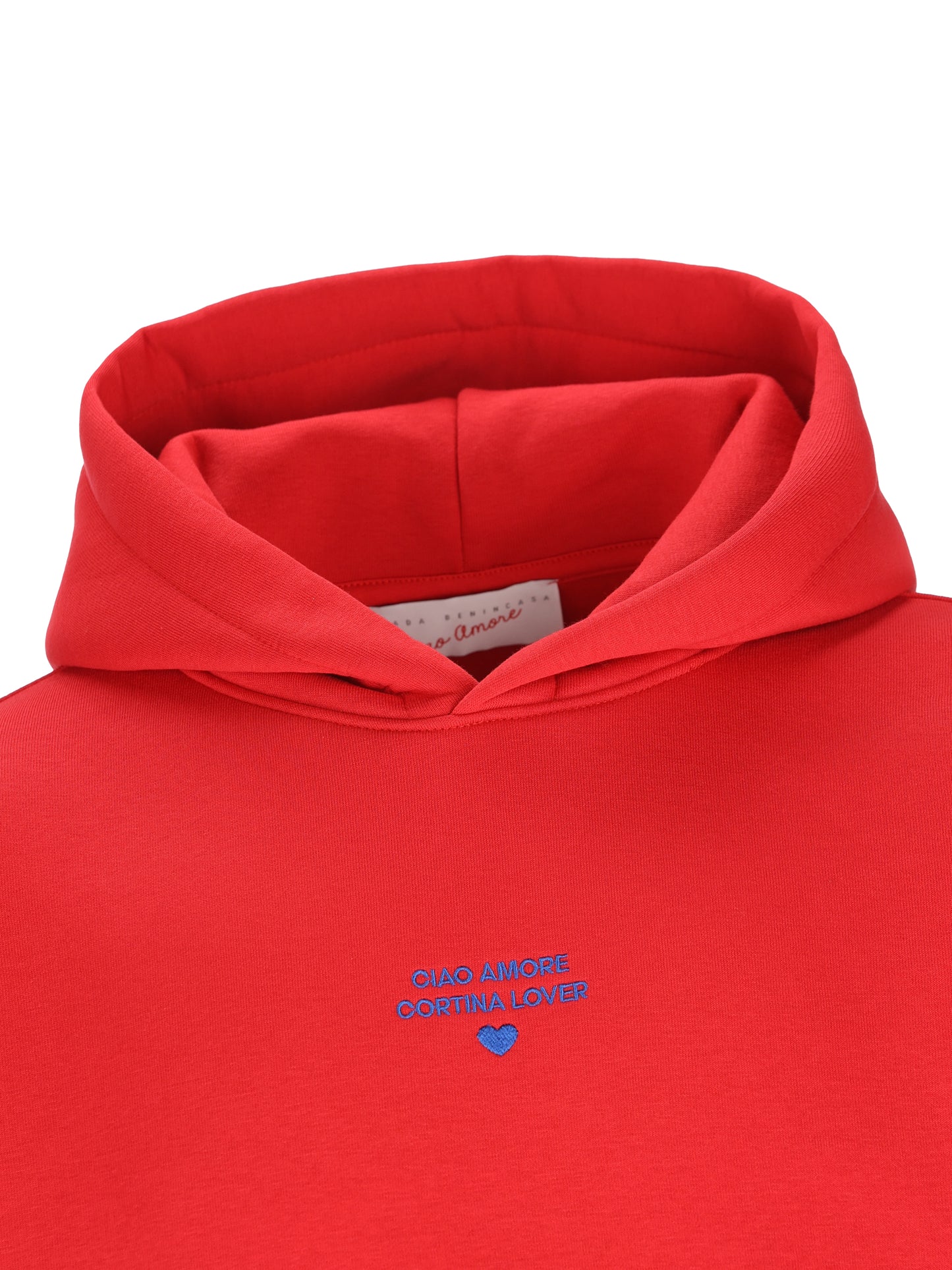 Felpa Ciao Amore Cortina Lover Rossa FK2702 13 GIADA BENINCASA 
