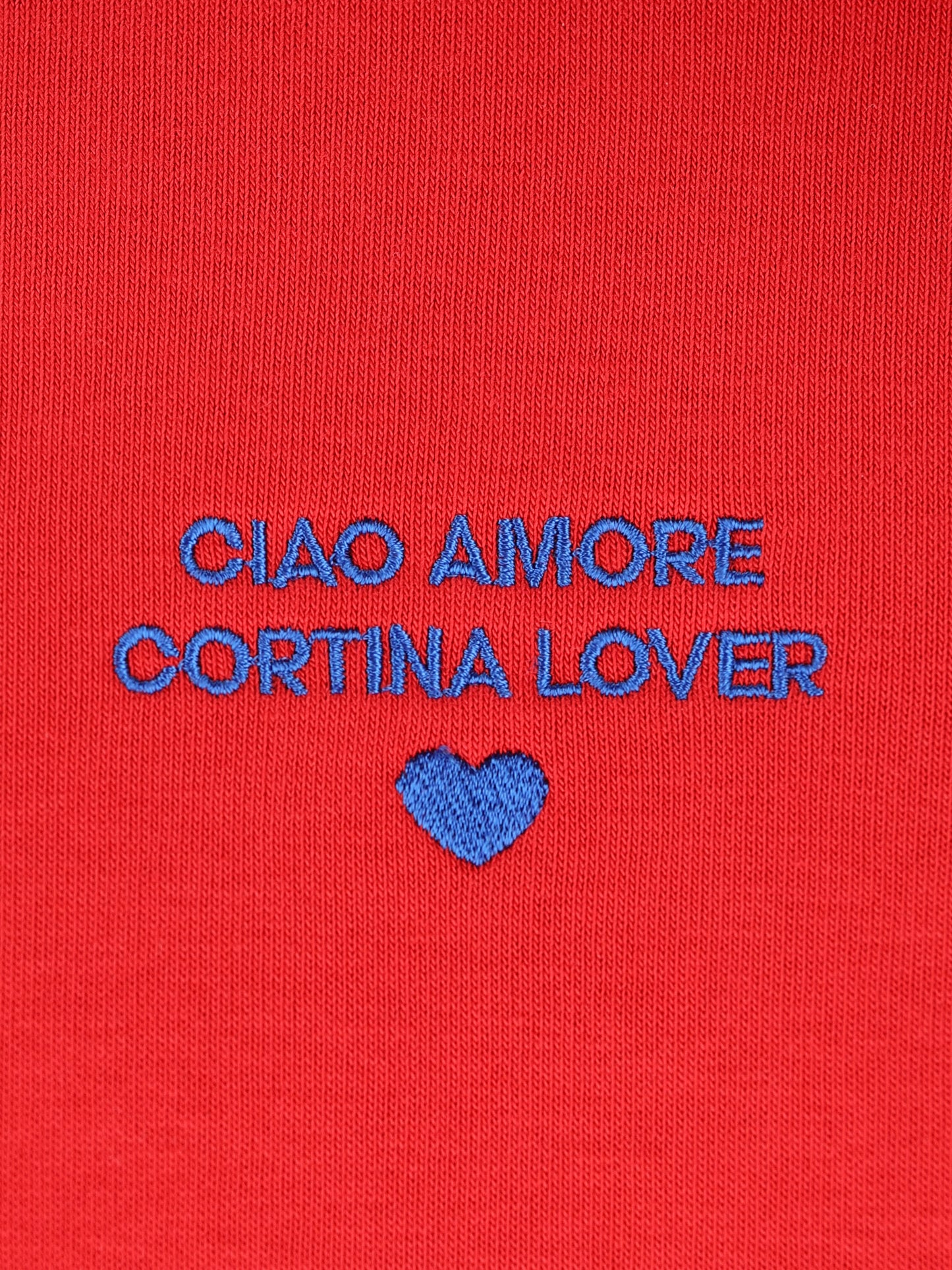 Felpa Ciao Amore Cortina Lover Rossa FK2702 13 GIADA BENINCASA 