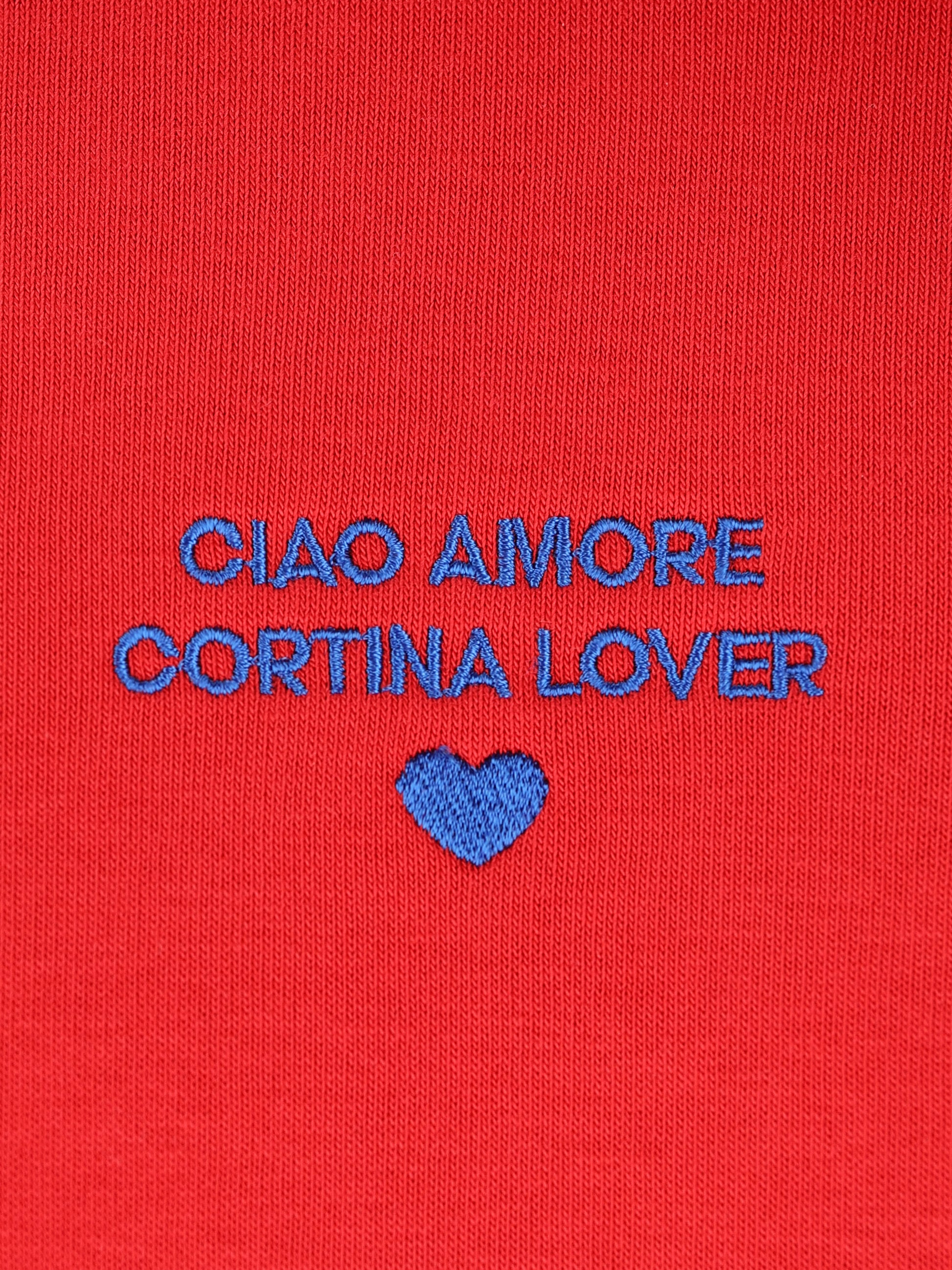 Felpa Ciao Amore Cortina Lover Rossa FK2702 13 GIADA BENINCASA 