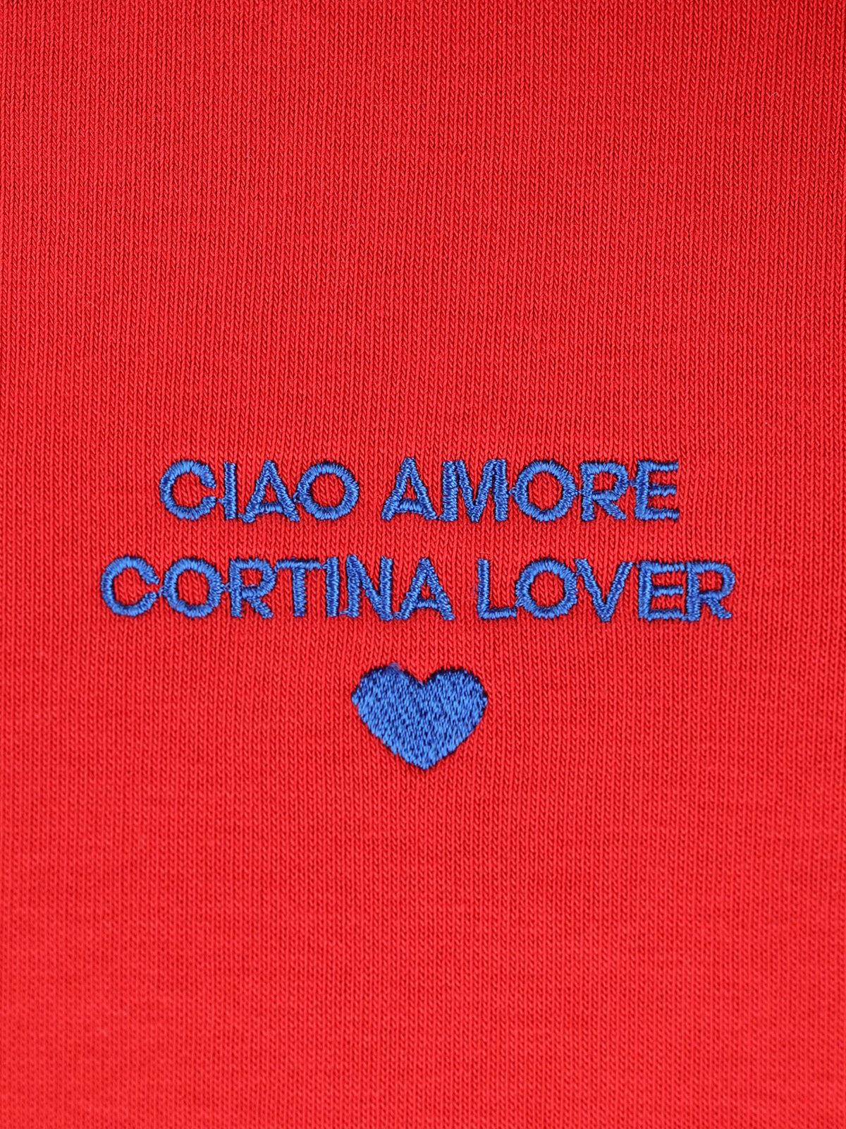 Felpa Ciao Amore Cortina Lover Rossa FK2702 13 GIADA BENINCASA 