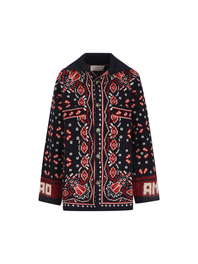 Soho Overshirt in Maglia Jacquard Paisley FKF26MM1101 03 GIADA BENINCASA 