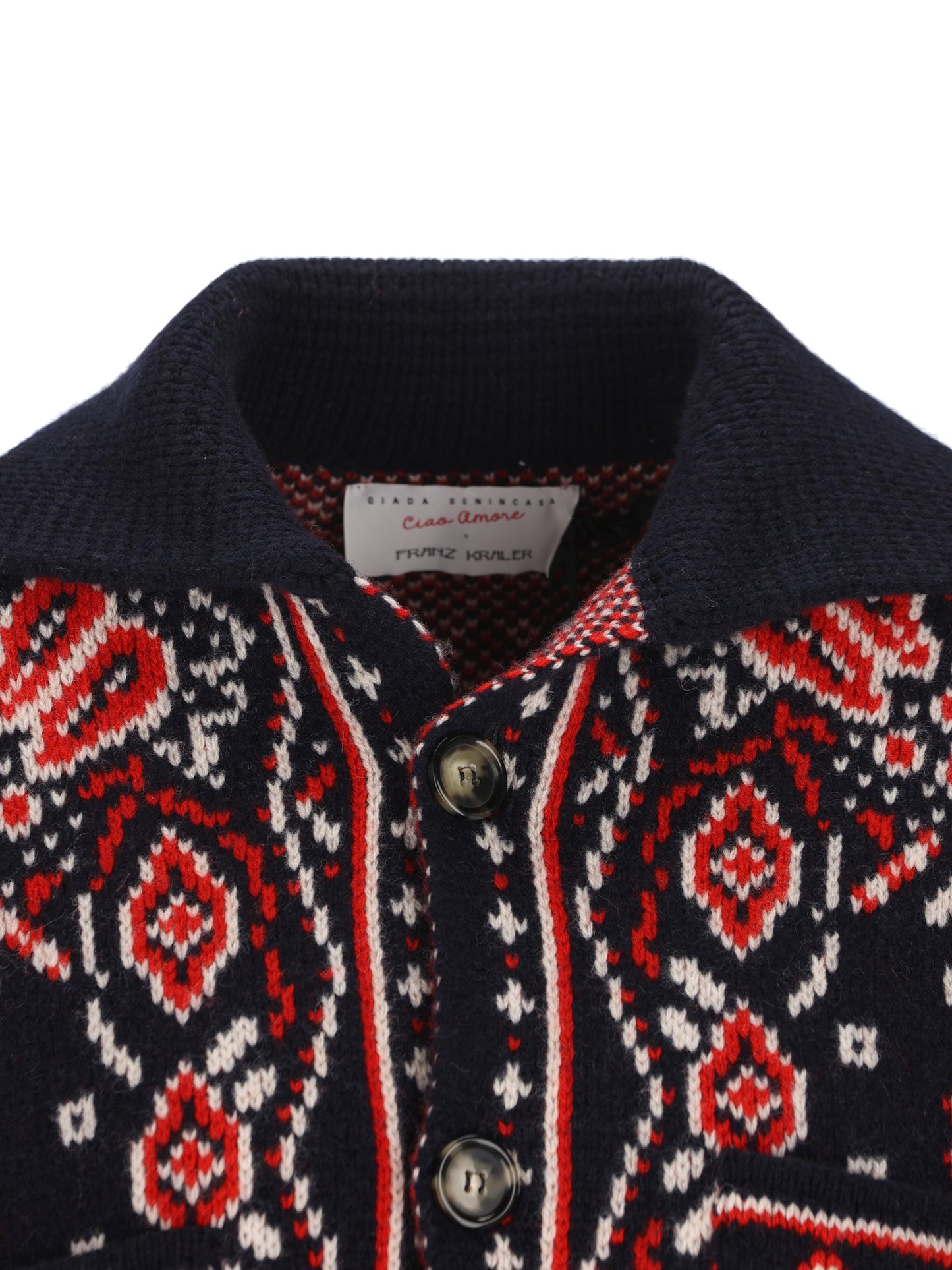 Soho Overshirt in Maglia Jacquard Paisley FKF26MM1101 03 GIADA BENINCASA 