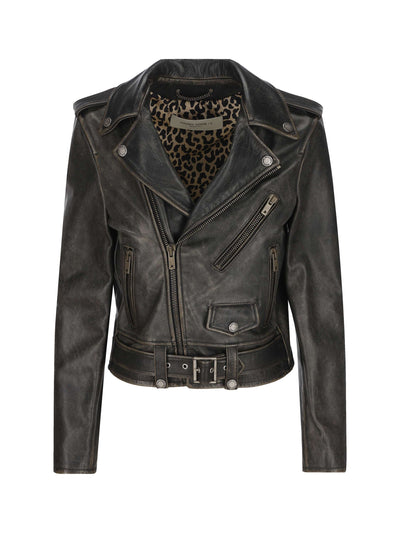 Chiodo in pelle. GWP00848 P00064790100 GOLDEN GOOSE 