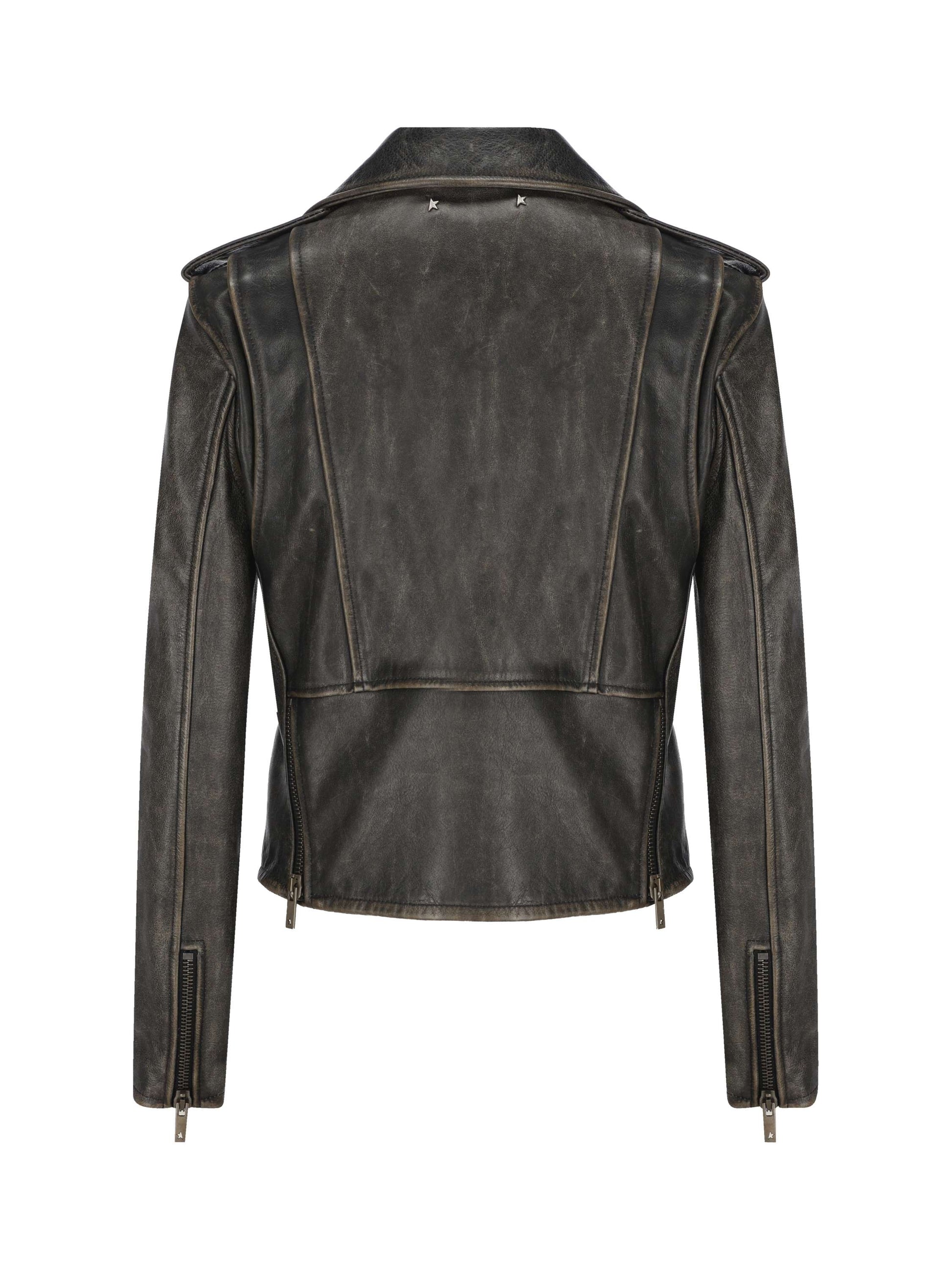 Chiodo in pelle. GWP00848 P00064790100 GOLDEN GOOSE 