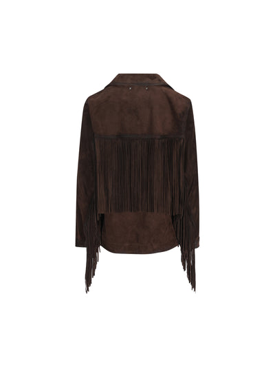 Giacca realizzata in pelle di bovino. GWP02368 P00273755259 GOLDEN GOOSE 