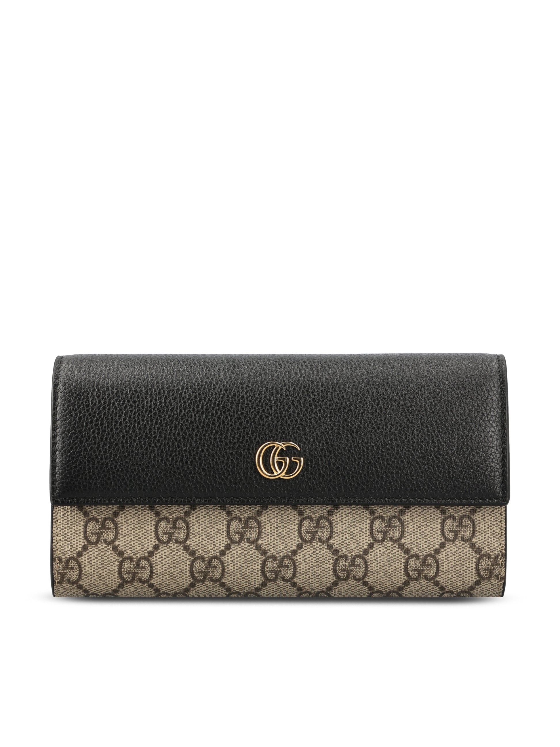 Portafoglio realizzato in pelle e tessuto. 456116 AAE5E1069 GUCCI 
