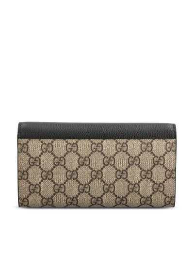 Portafoglio realizzato in pelle e tessuto. 456116 AAE5E1069 GUCCI 