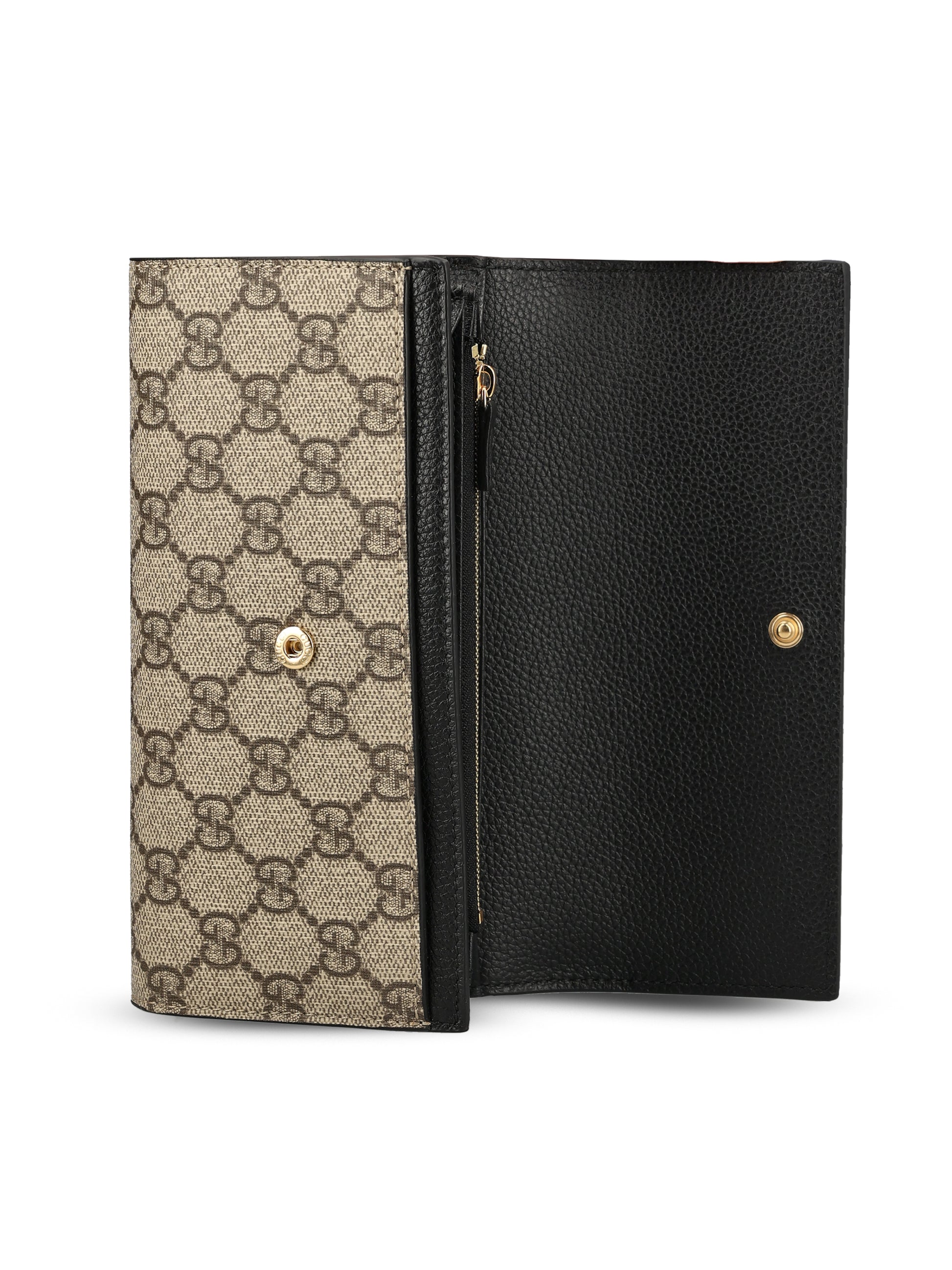 Portafoglio realizzato in pelle e tessuto. 456116 AAE5E1069 GUCCI 