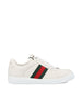 Gucci Sneaker Screener Donna in Pelle Bianca con Nastro Web 798854 AADU09094 GUCCI 