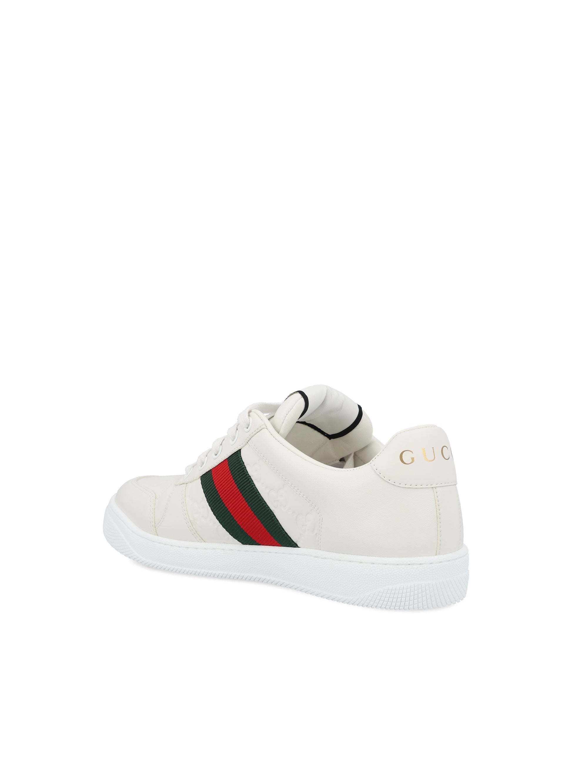 Gucci Sneaker Screener Donna in Pelle Bianca con Nastro Web 798854 AADU09094 GUCCI 