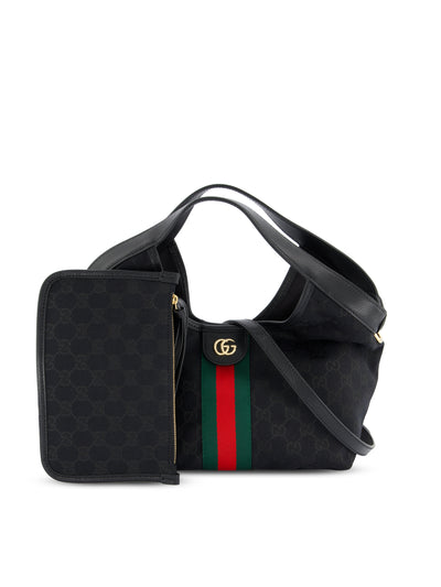 Borsa Shopping Gucci Giglio misura piccola in tessuto GG nero 860845 FAFWA1053 GUCCI 