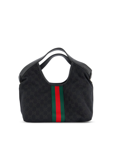 Borsa Shopping Gucci Giglio misura piccola in tessuto GG nero 860845 FAFWA1053 GUCCI 