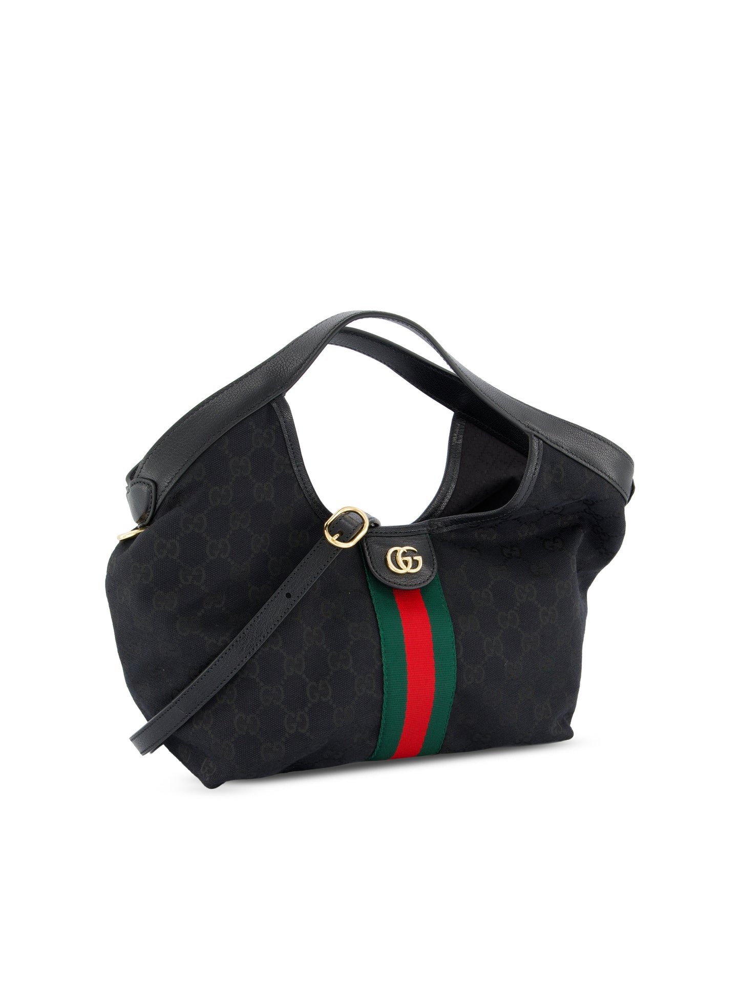 Borsa Shopping Gucci Giglio misura piccola in tessuto GG nero 860845 FAFWA1053 GUCCI 
