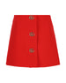 Gonna Mini in Crêpe di Lana con Bottoni Doppia G 864526 ZACKN6143 GUCCI 