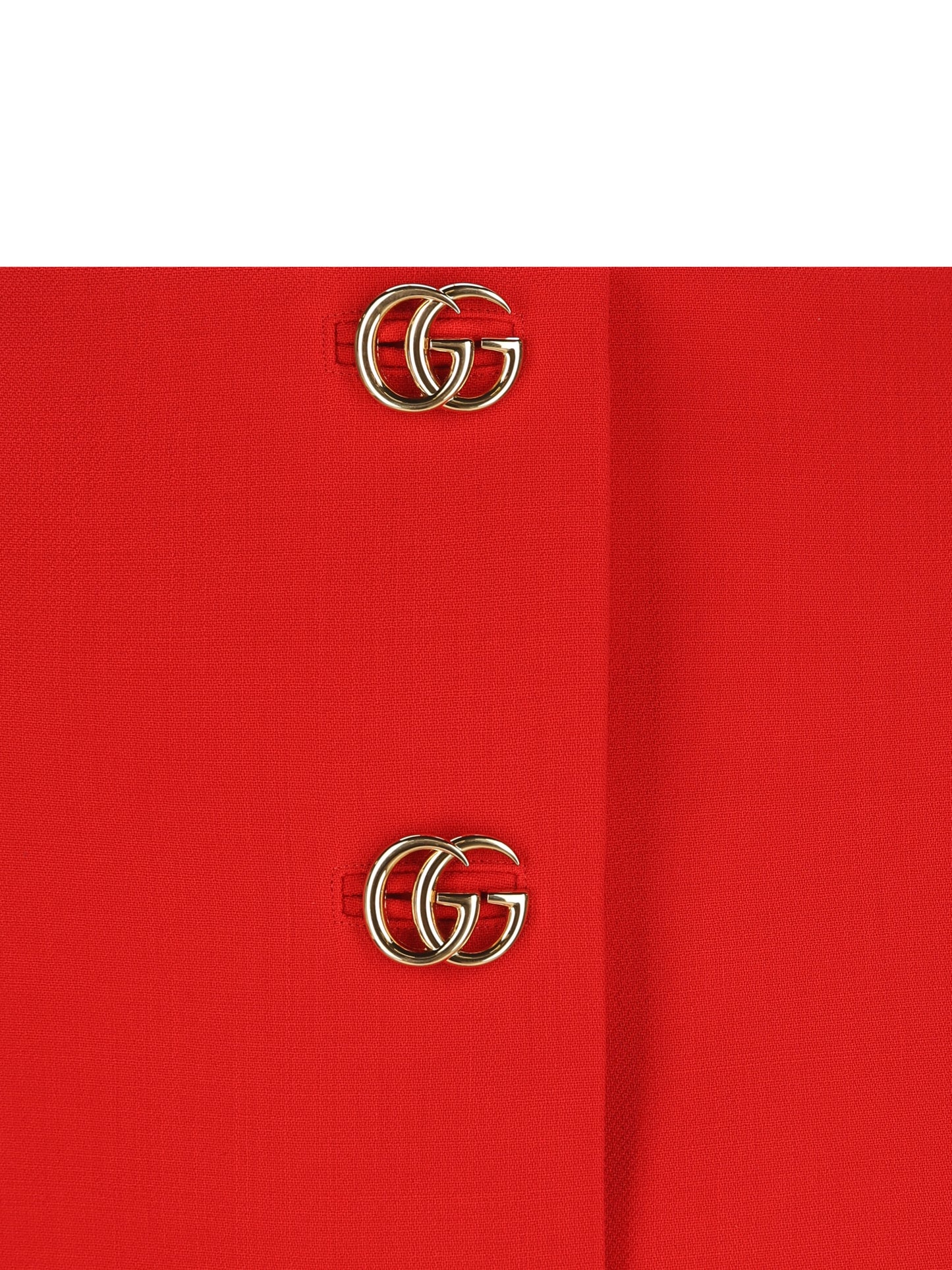 Gonna Mini in Crêpe di Lana con Bottoni Doppia G 864526 ZACKN6143 GUCCI 
