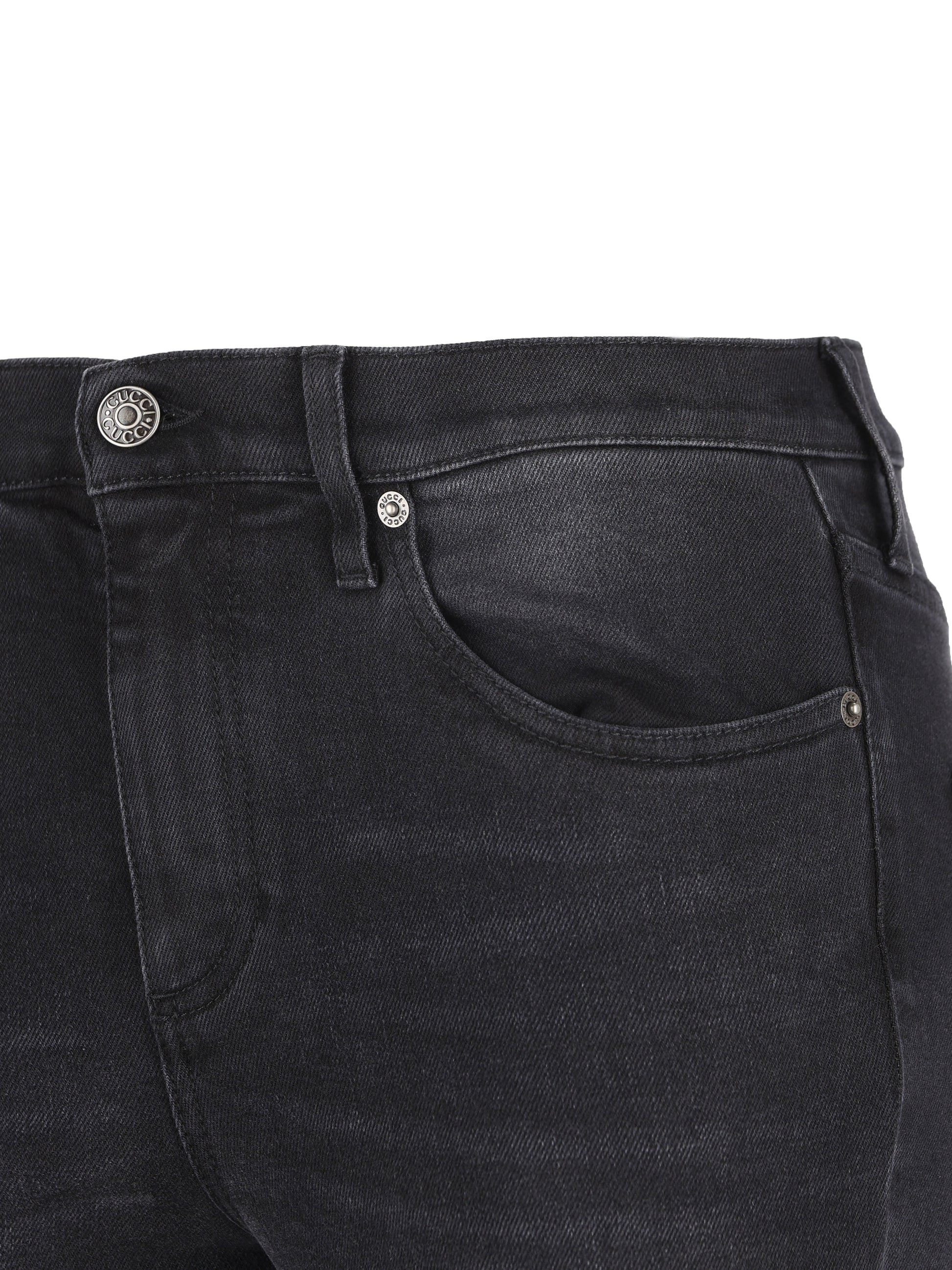 Pantalone skinny in denim di cotone 865596 XDDHR1000 GUCCI 