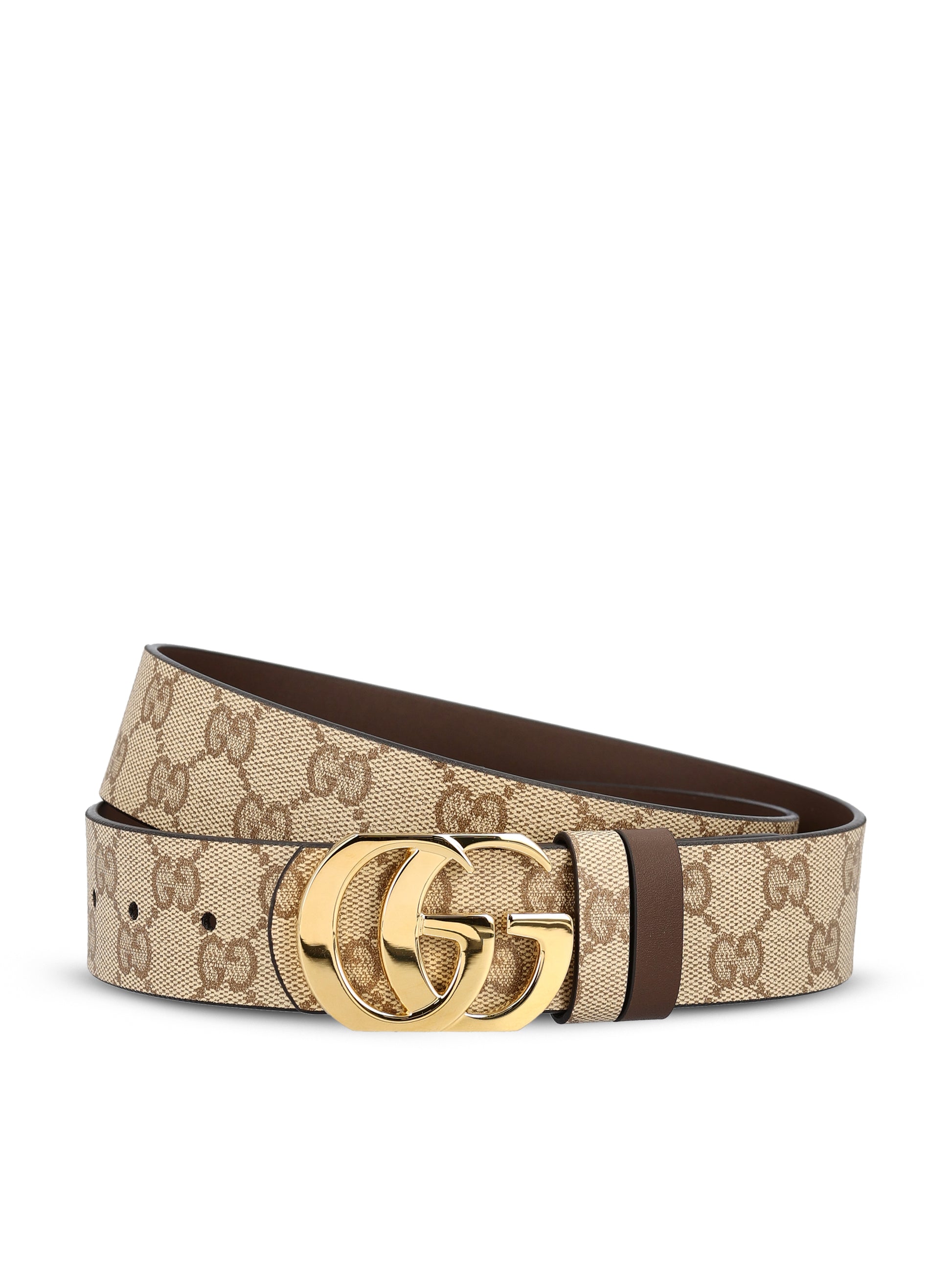 Cintura in tessuto e pelle. 874723 AAGRK9751 GUCCI 